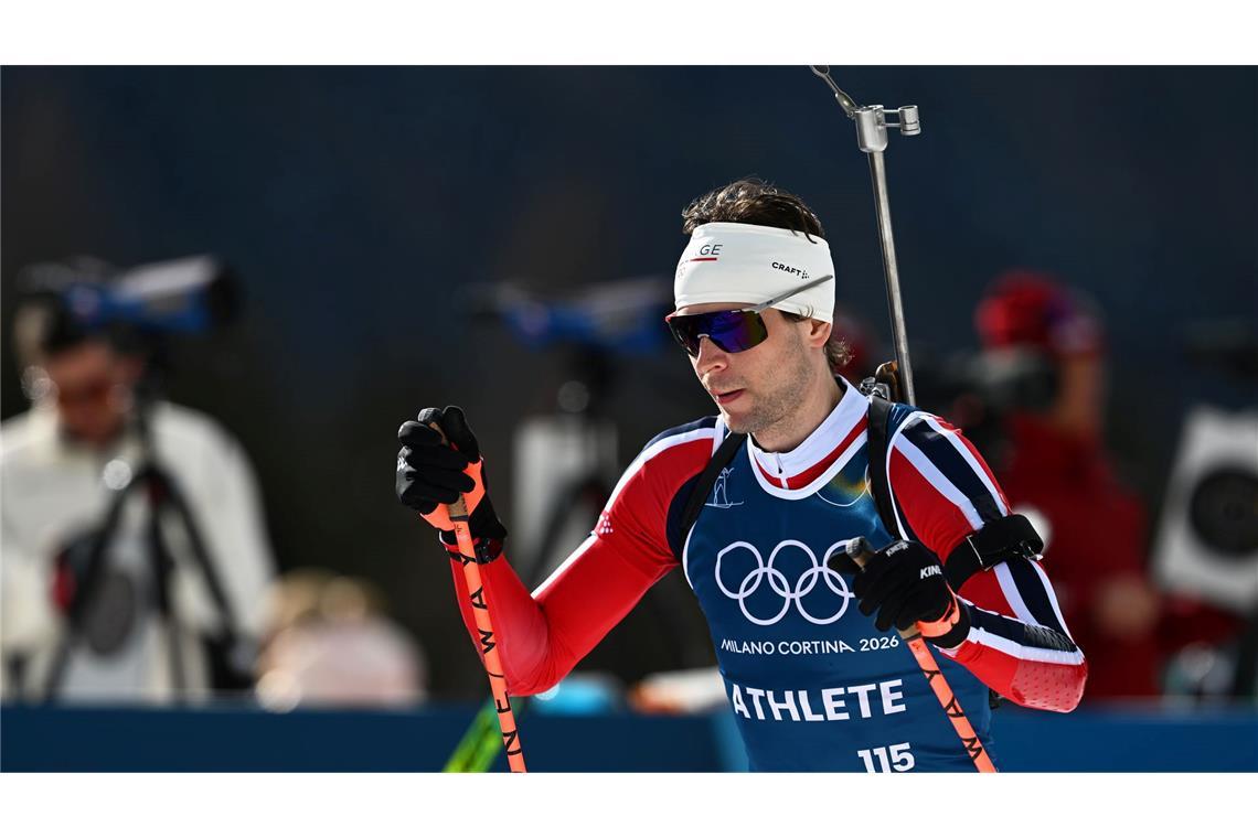 Sturla Holm Laegreid beim Training in Antholz.