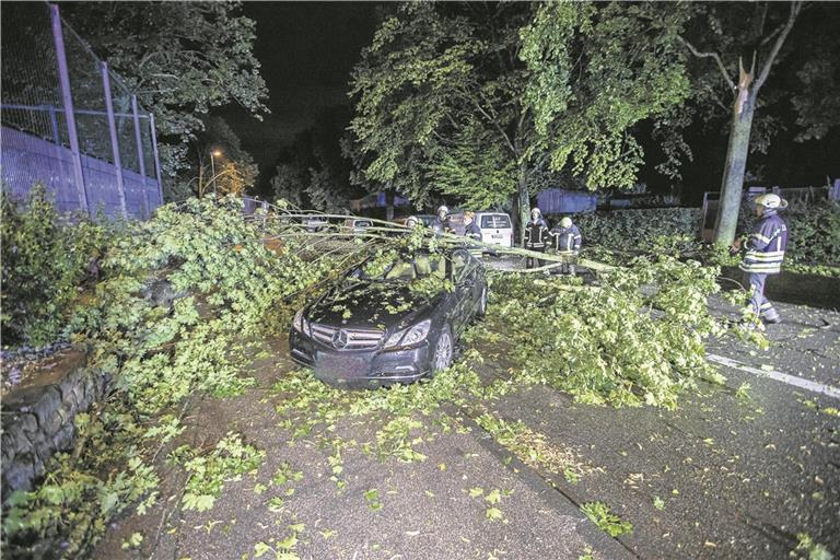 Sturmböen und Regenfälle sorgten in Waiblingen für massive Einsätze.