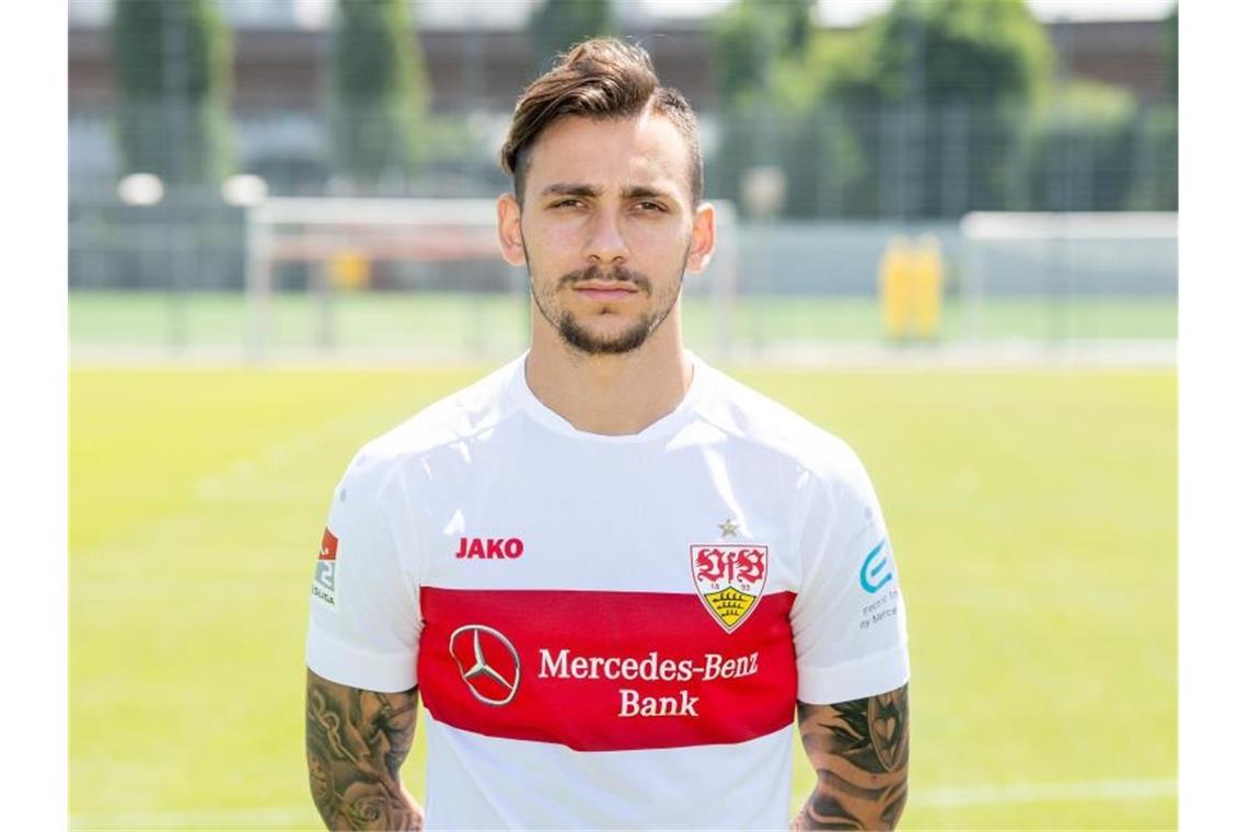 Stuttgarts Anastasios Donis. Foto: Fabian Sommer/Archivbild