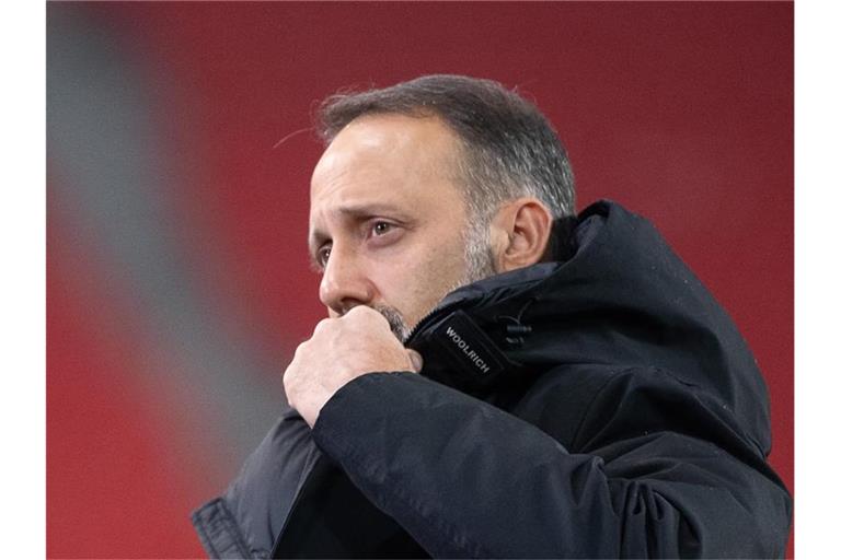 Stuttgarts Trainer Pellegrino Matarazzo. Foto: Sebastian Gollnow/dpa/Archivbild