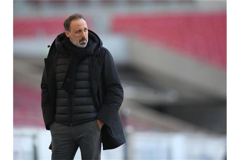 Stuttgarts Trainer Pellegrino Matarazzo. Foto: Tom Weller/dpa/Archivbild