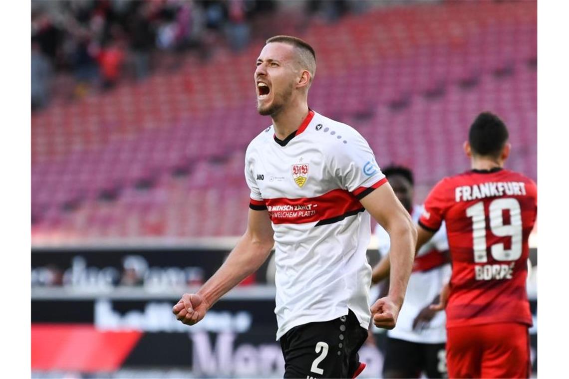 VfB Stuttgart kämpft ohne Trio gegen die Sieglos-Serie an Stuttgarts Waldemar Anton. Foto: Silas Stein/dpa