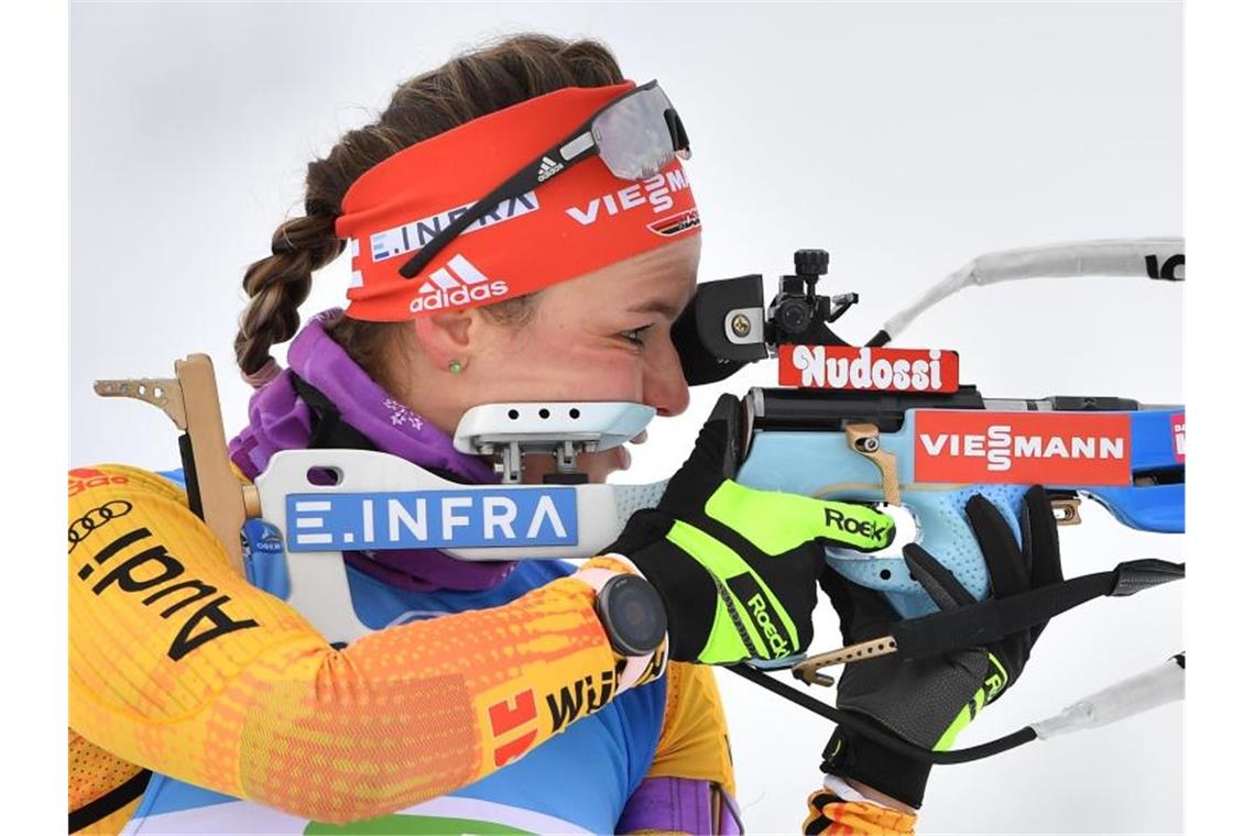 Biathleten suchen in Oberhof weiter nach WM-Form Sucht noch ihre WM-Form: Denise Herrmann. Foto: Martin Schutt/dpa