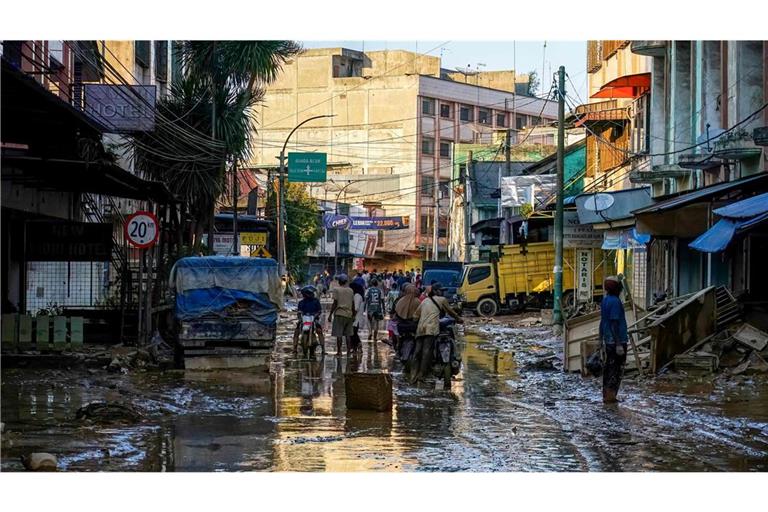 Sumatra nach den Überschwemmung.