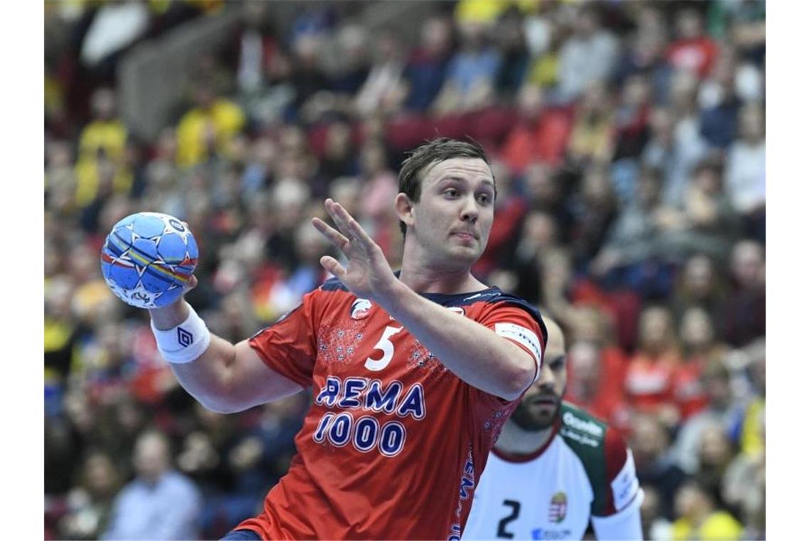 Mit Sagosen zum Titel? - Norwegen dank Topstar auf Gold-Kurs Superstar Sander Sagosen soll die Norweger zum EM-Titel führen. Foto: Johan Nilsson/TT NEWS AGENCY/dpa