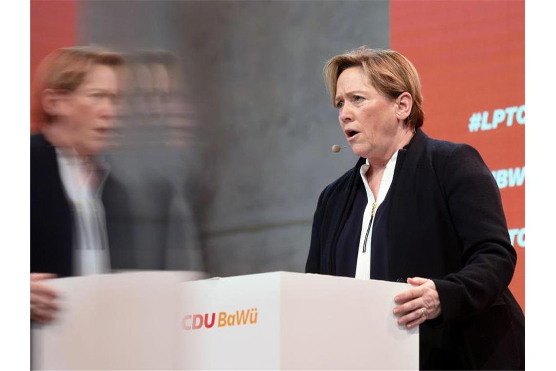 Susanne Eisenmann, Baden-Württembergs CDU-Spitzenkandidatin. Foto: Marijan Murat/dpa-Pool/dpa