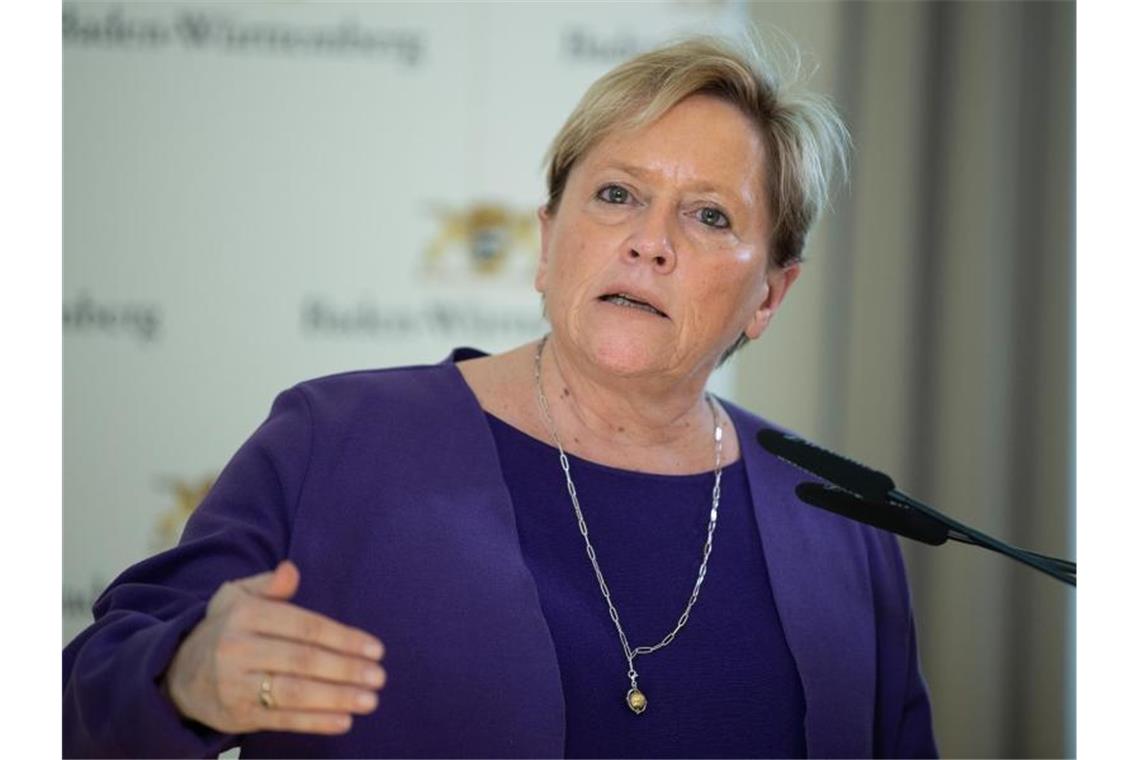 Susanne Eisenmann (CDU), Kultusministerin in Baden-Württemberg. Foto: Sebastian Gollnow/dpa/Archivbild