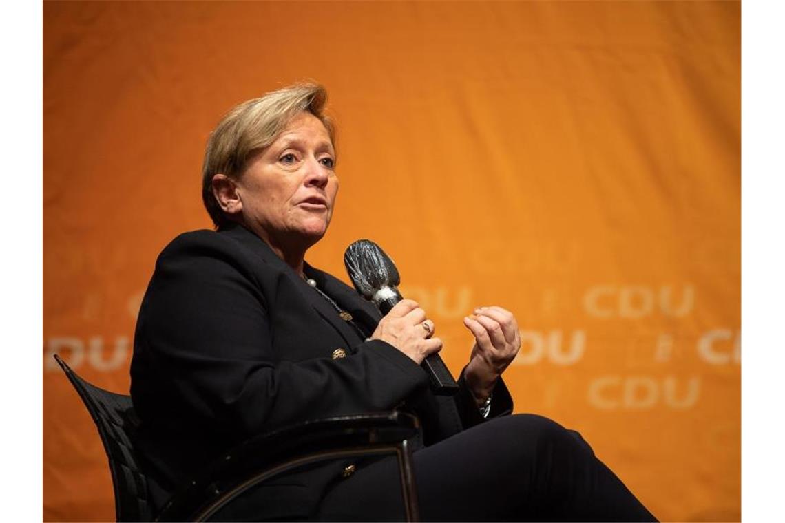 Blockade von Millionen: Eisenmann verteidigt Südwest-Ganztag Susanne Eisenmann (CDU), Kultusministerin von Baden-Württemberg. Foto: Sebastian Gollnow/dpa/Archivbild
