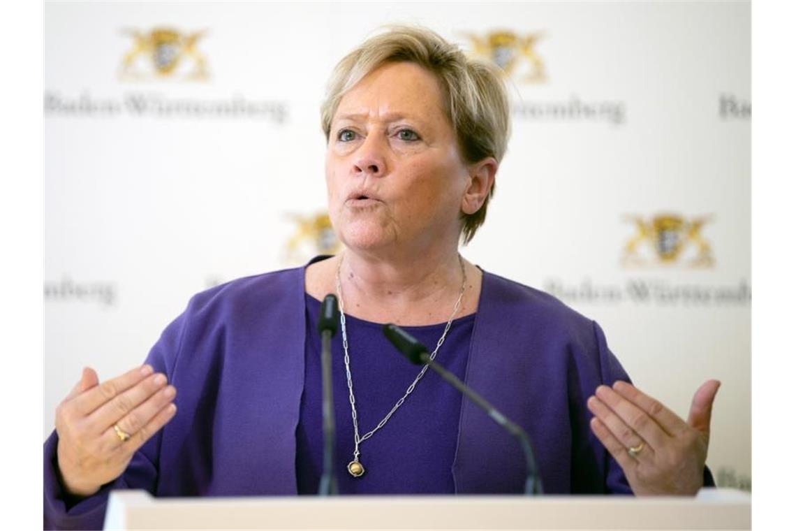 Susanne Eisenmann, die Ministerin für Kultus, Jugend und Sport von Baden-Württemberg. Foto: Sebastian Gollnow/dpa/Archivbild