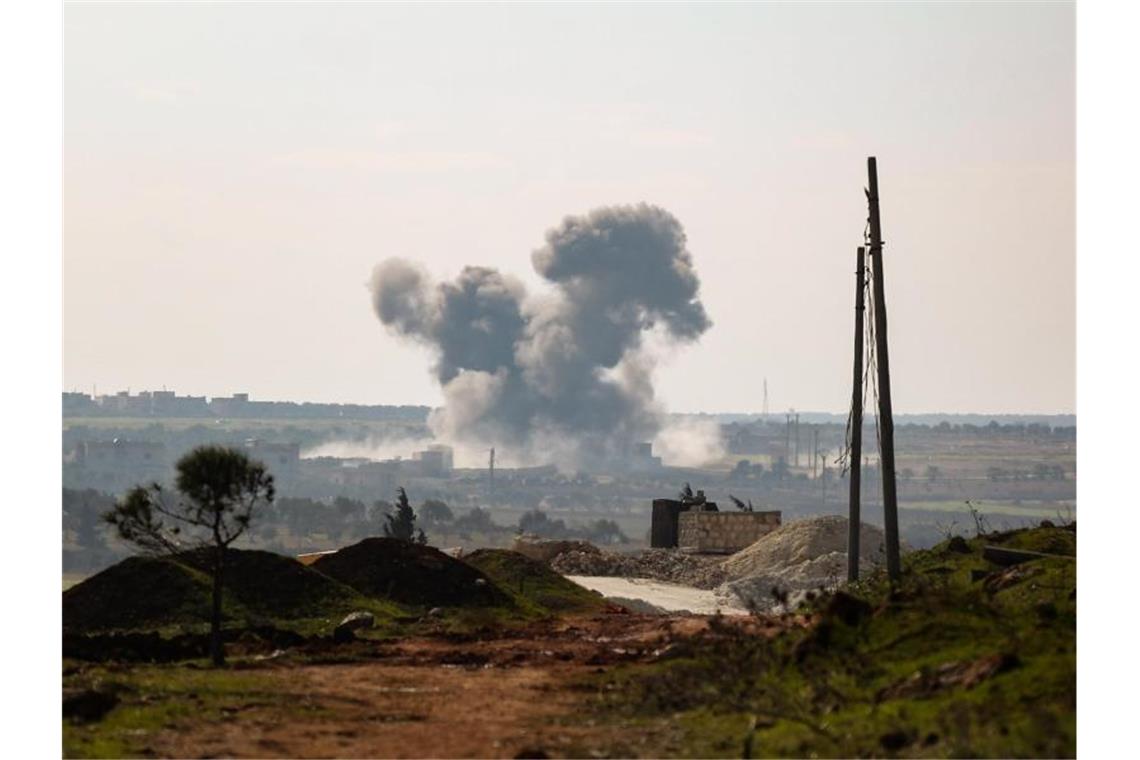 Eskalation in Idlib: Russische Delegation kommt nach Ankara Syrische und russische Angriffe haben jüngst erneut Hunderttausende Menschen in die Flucht getrieben. Foto: Anas Alkharboutli/dpa