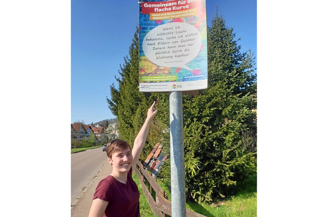 Glücksbotschaften in schweren Zeiten Tabea Lüders empfiehlt mit diesem Plakat, Bilder von Quokkas zu suchen und dann glücklich durch die Wohnung zu hüpfen.