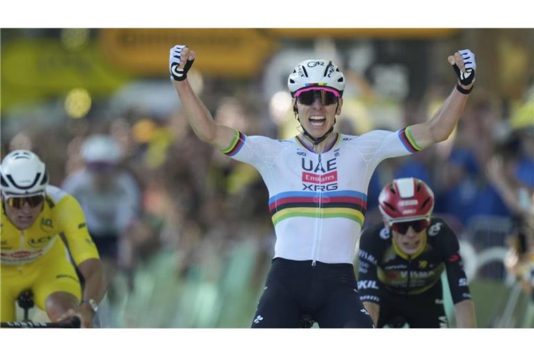 Tadej Pogacar gewinnt die vierte Etappe der Tour de France.