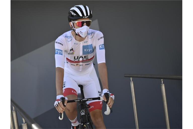 Tadej Pogacar hat bei der Tour de France die Führung in der Gesamtwertung übernommen. Foto: Marco Betorello/Pool AFP/(AP/dpa