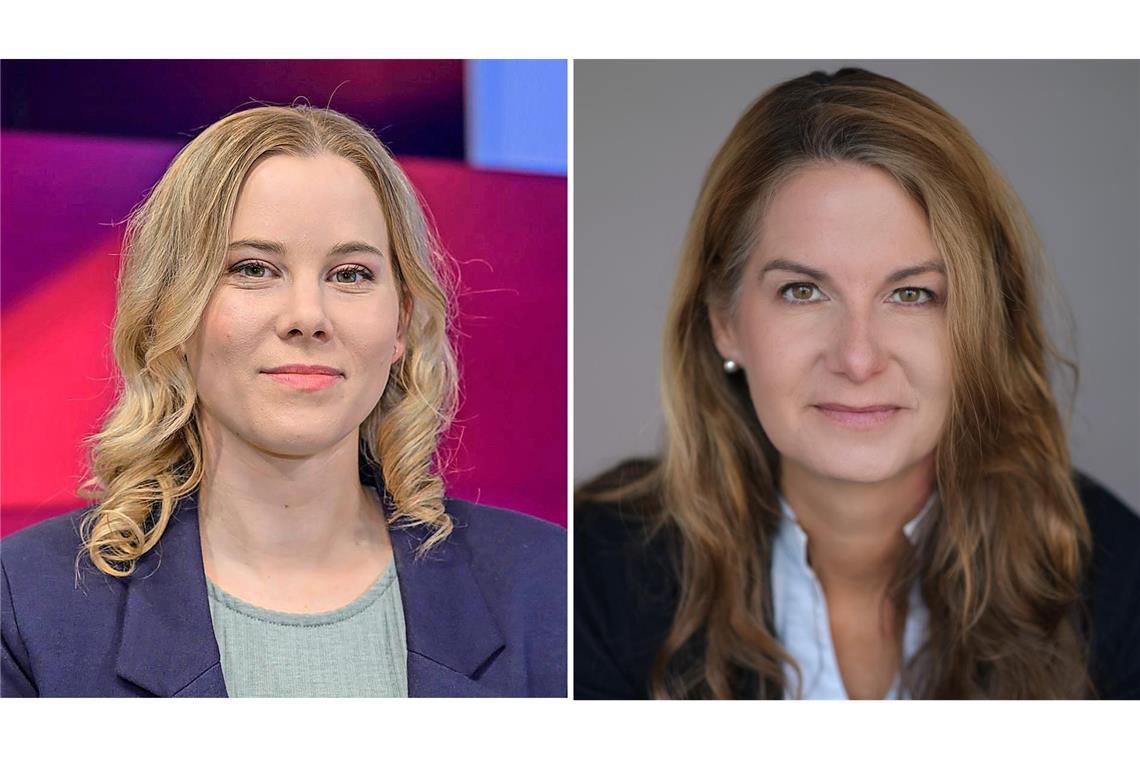 Tanit Koch (r.) folgt beim NDR auf Julia Ruhs.