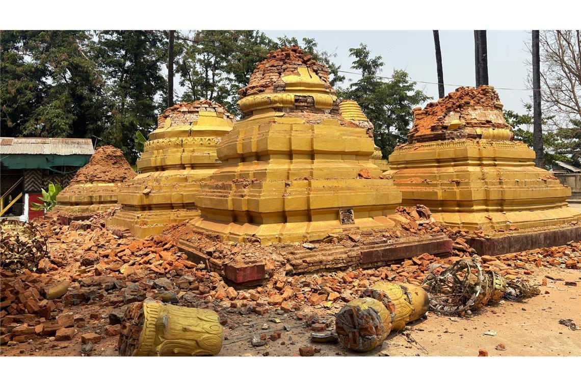 Zahl der Toten in Myanmar steigt: Beben baute sich lange auf Tausende Pagoden wurden Schätzungen zufolge zerstört.