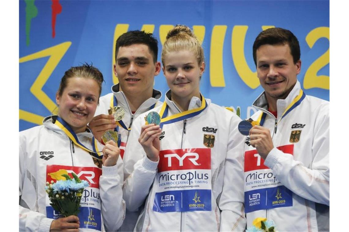 Deutsche Wasserspringer gewinnen Team-Gold zum EM-Start