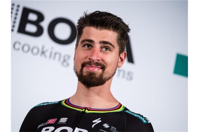 Teammitglied Peter Sagan bei der Vorstellung des Radsportteams. Foto: Matthias Balk/dpa