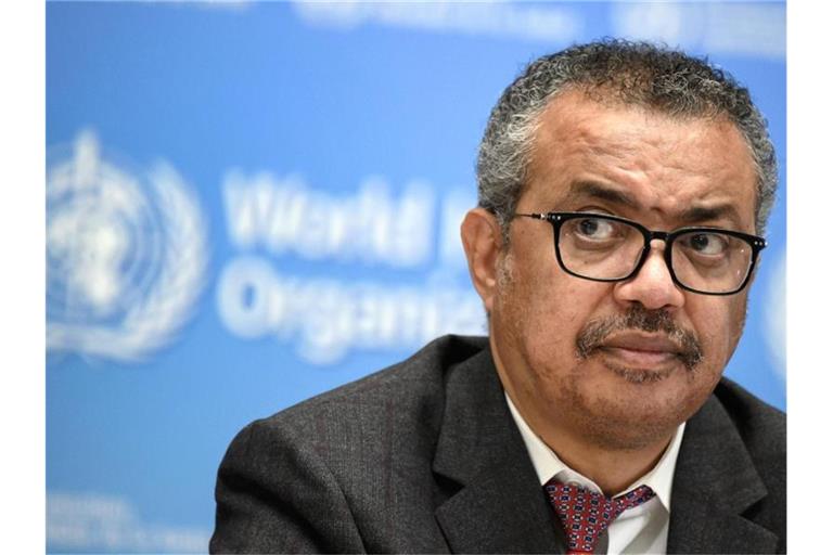 Tedros Adhanom Ghebreyesus, Generaldirektor der Weltgesundheitsorganisation (WHO), in Genf. Foto: Fabrice Coffrini/KEYSTONE/AFP POOL/dpa