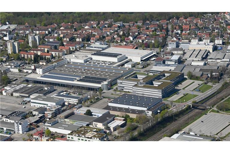 Teilansicht der Firma Dürr in Bietigheim-Bissingen.