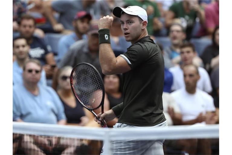 Tennis-Aufsteiger Dominik Koepfer. Foto: Kevin Hagen/AP/dpa