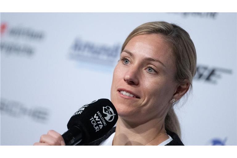 Tennisspielerin Angelique Kerber stand vor ihrem Stuttgart-Auftritt Rede und Antwort.