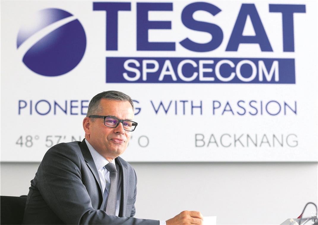 Tesat-Geschäftsführer Andreas Hammer blickt wieder optimistisch in die Zukunft: Der Markt für Satellitenkommunikation legt zu und die Nachfrage nach neuer Technologie steigt. Foto: A. Becher