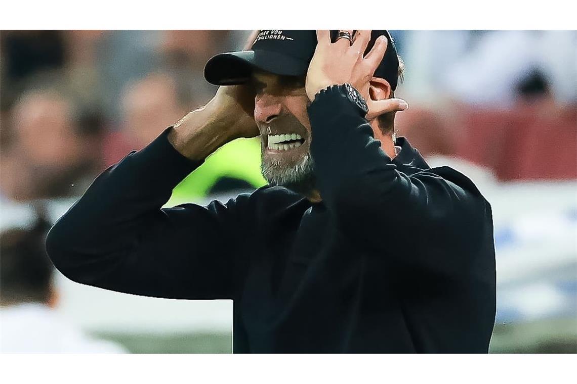 Theatralischer Jürgen Klopp beim 0:1 gegen Griechenland.