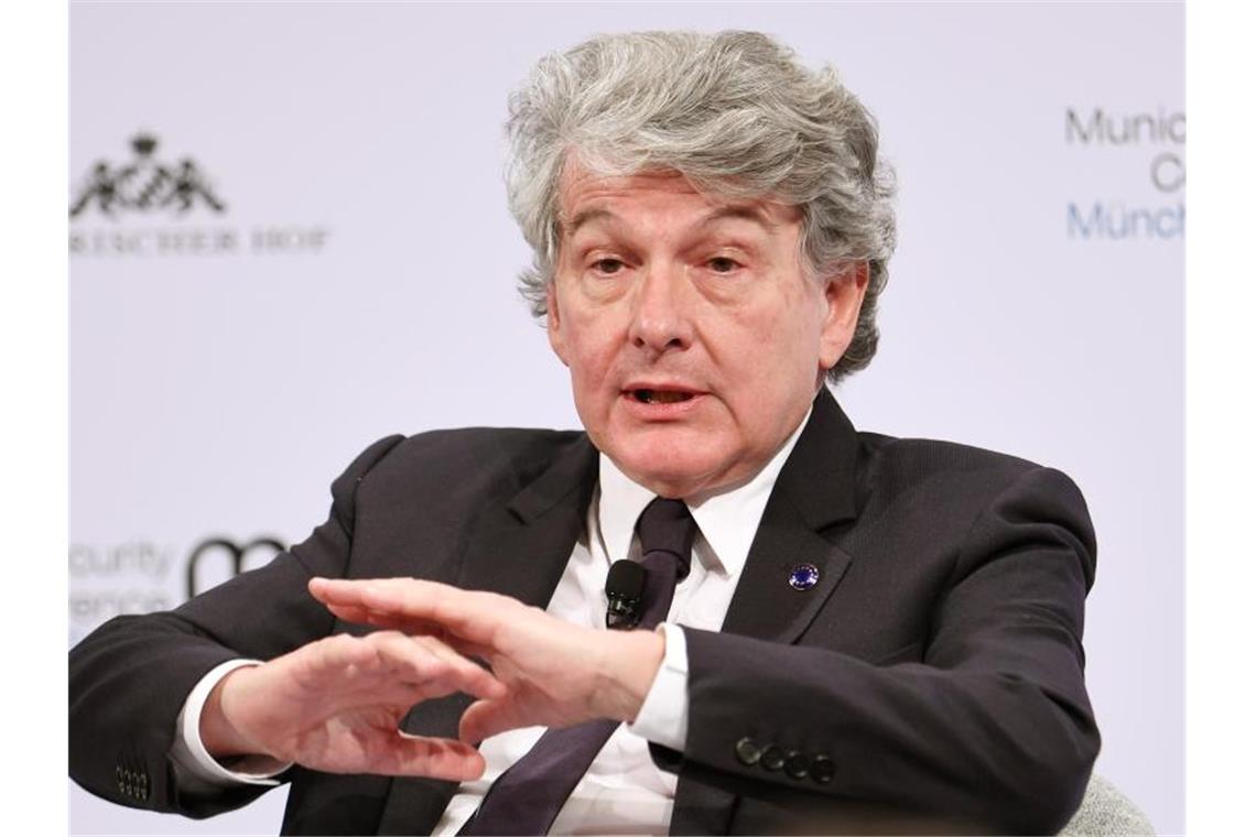 Thierry Breton, EU-Kommissar für Binnenmarkt und Dienstleistungen. Foto: Tobias Hase/dpa