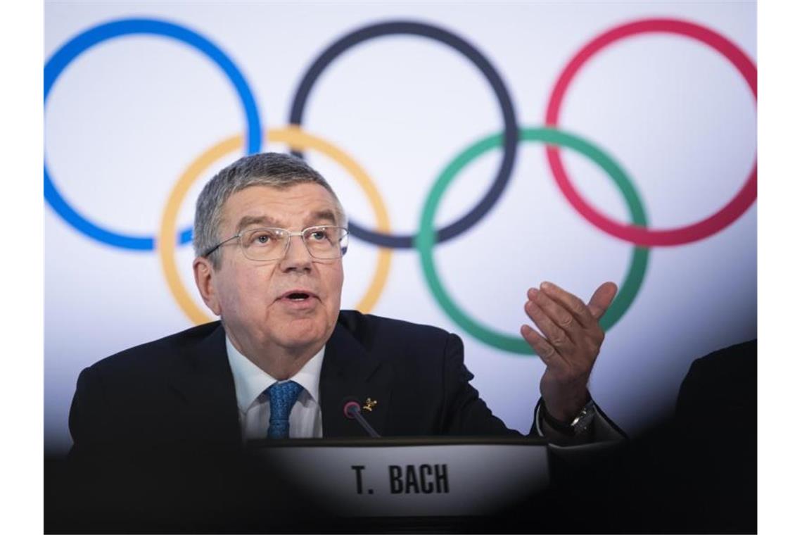 Thomas Bach ist der Präsident des Internationalen Olympischen Komitees (IOC). Foto: Jean-Christophe Bott/KEYSTONE/dpa