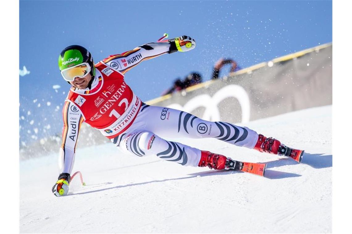 Thomas Dreßen fuhr beim Super-G in Kitzbühel nur auf Rang 17. Foto: Expa/Johann Groder/APA/dpa