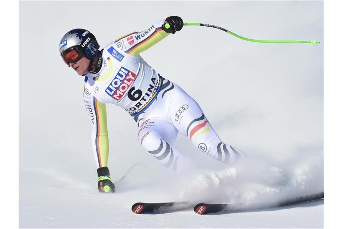 Ski-Ass Dreßen: So nah an 100 Prozent, wie lange nicht mehr Thomas Dreßen hatte sich nach der WM in Cortina d’Ampezzo vor einem Jahr einer Operation am rechten Knie unterzogen. Foto: Marco Tacca/AP/dpa