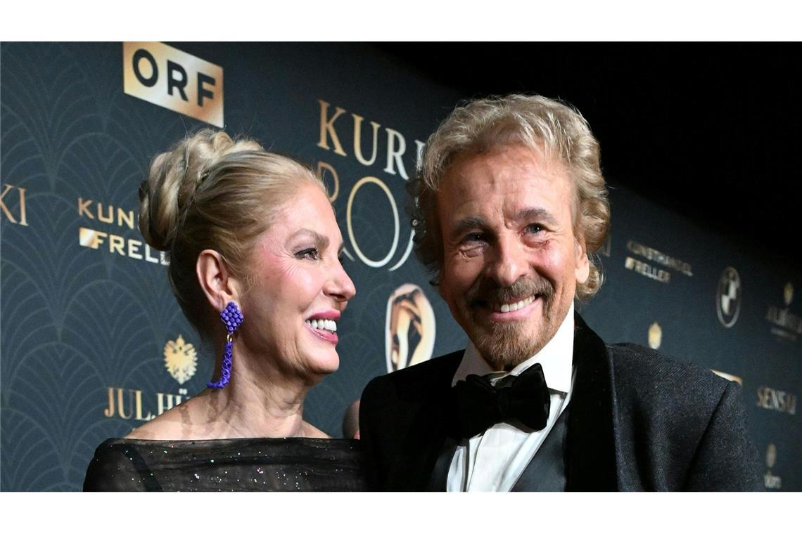 Thomas Gottschalk kam mit seiner Ehefrau Karina zur Romy-Vergabe.