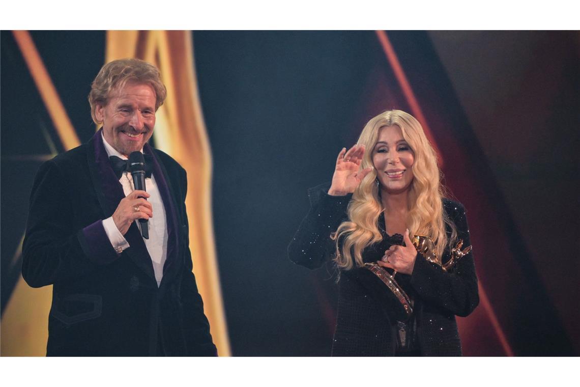 Thomas Gottschalk mit der Sängerin Cher