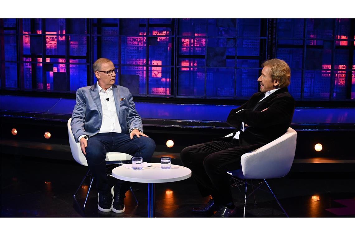 Thomas Gottschalk (rechts) mit seinem Moderatoren-Kollegen Günther Jauch