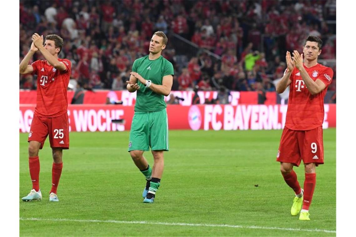 Thomas Müller, Manuel Neuer, Robert Lewandowski und Co. kamen zum Auftakt nicht über ein 2:2 gegen Hertha hinaus. Foto: Sven Hoppe