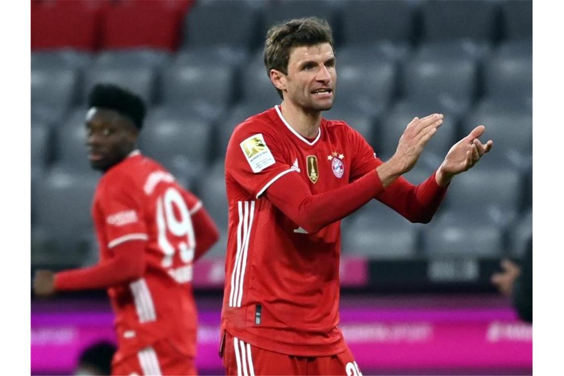 Thomas Müller steht einer Rückkehr in die deutsche Fußball-Nationalmannschaft aufgeschlossen gegenüber. Foto: Sven Hoppe/dpa-POOL/dpa