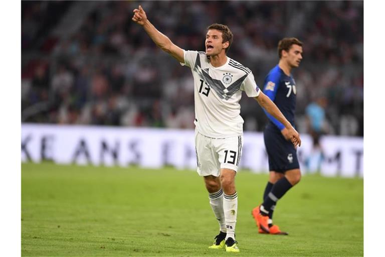 Thomas Müller wird bei der EM die Nummer 25 statt der 13 auf dem Trikot tragen. Foto: Marius Becker/dpa