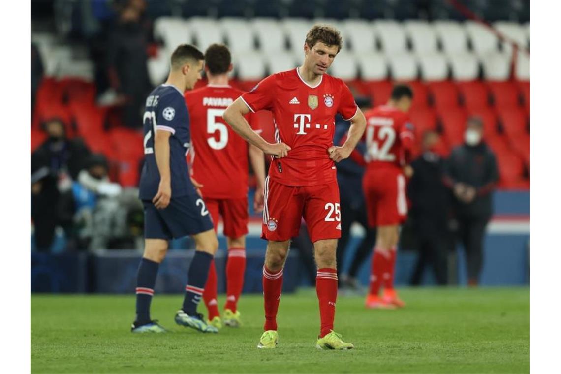 Thomas Müller zeigt sich nach dem Spiel enttäuscht. Foto: Sebastien Muylaert/dpa