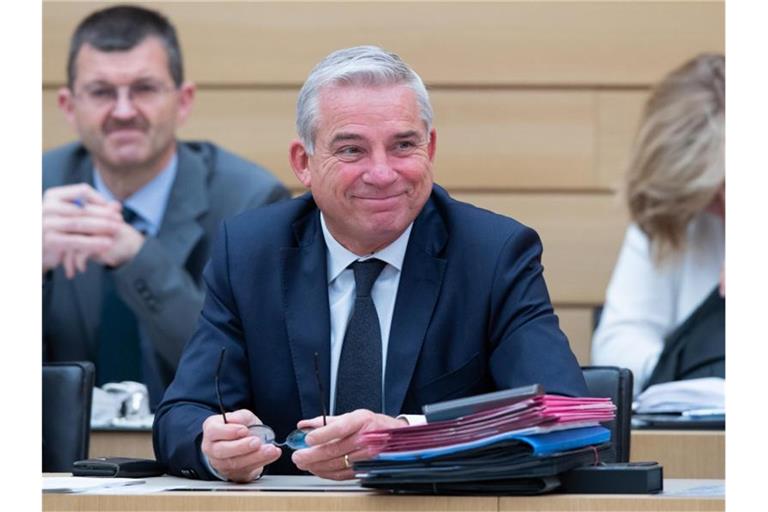 Thomas Strobl bei einer Sitzung des Landtages. Foto: Tom Weller/dpa