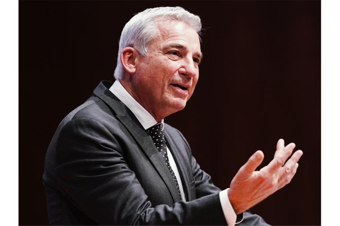 „Irrgläubige“: Strobl beklagt fehlenden Respekt für Polizei Thomas Strobl (CDU) spricht. Foto: Uwe Anspach/dpa/Archivbild