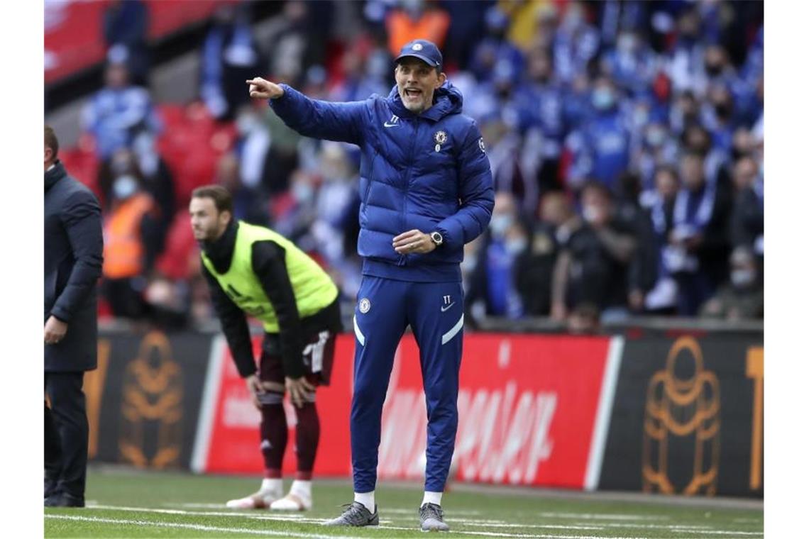 Chelsea verliert FA-Cup-Endspiel gegen Leicester City Thomas Tuchel hat seinen ersten Titel mit Chelsea verpasst. Foto: Nick Potts/Pool PA/AP/dpa