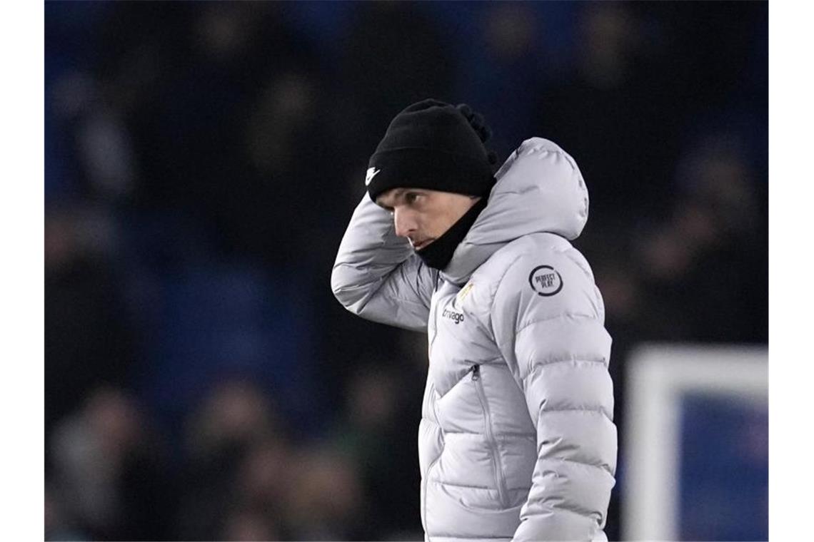 Müder Tuchel nach Rückschlag für Chelsea Thomas Tuchel spielt mit dem FC Chelsea unentschieden. Foto: Matt Dunham/AP/dpa