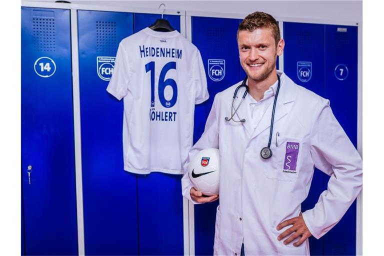 Tim Göhlert, damaliger Fußballspieler beim Zweitligisten 1. FC Heidenheim. Foto: Thomas Niedermueller/dpa