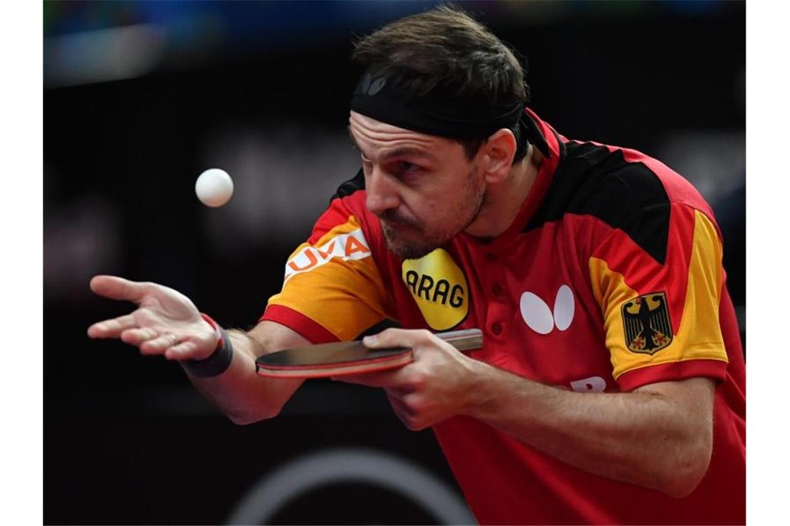 Timo Boll hat sein Auftaktmatch in Tokio gewonnen. Foto: Piotr Nowak/PAP/dpa