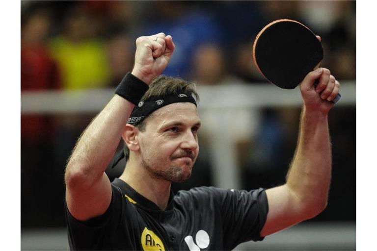 Timo Boll ist zum achten Mal Tischtennis-Europameister. Foto: Abel F. Ros/dpa