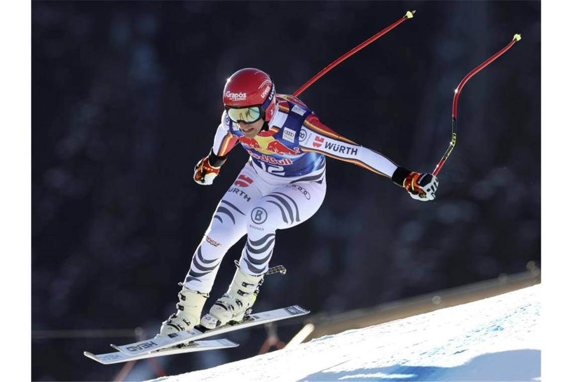 Titelverteidiger beim Super-G. in Kitzbühel: Josef Ferstl. Foto: Alessandro Trovati/AP/dpa