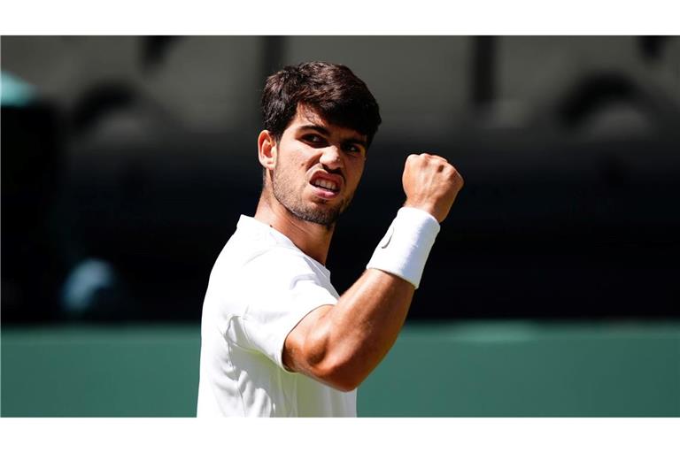 Titelverteidiger Carlos Alcaraz steht wieder im Finale von Wimbledon.