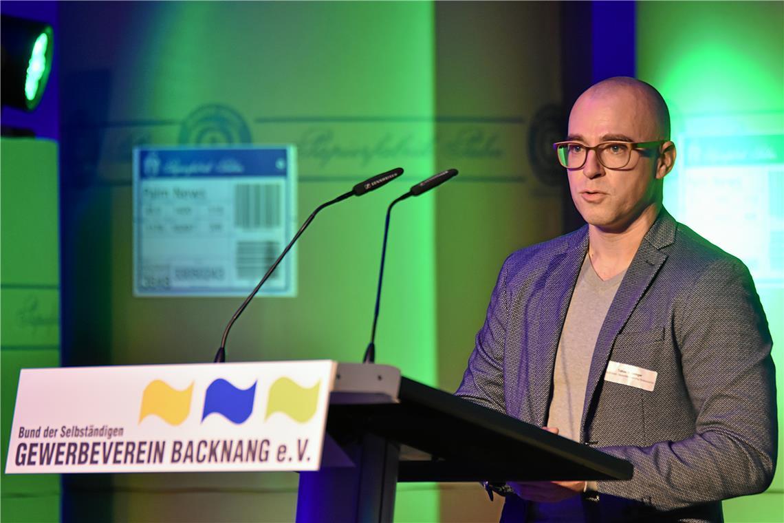 Tobias Wenninger, Gesellschafter des Backnanger Bildungscampus und Gewerbeverein...