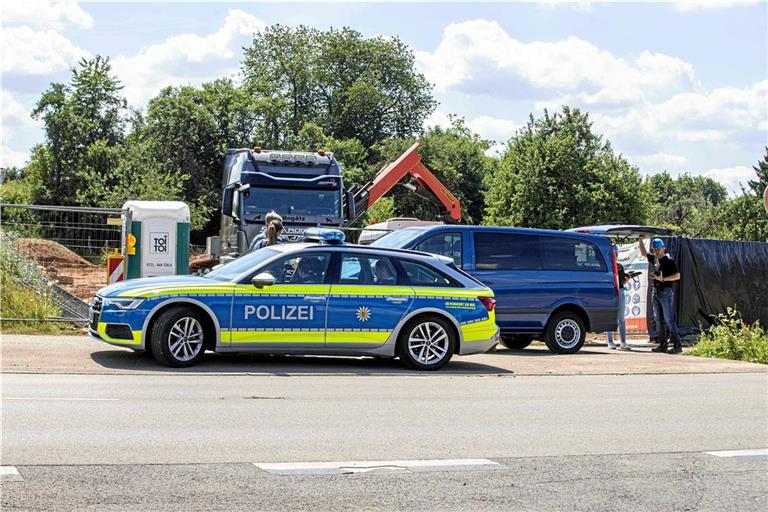 Tödlicher Arbeitsunfall.Foto: 7aktuell.de