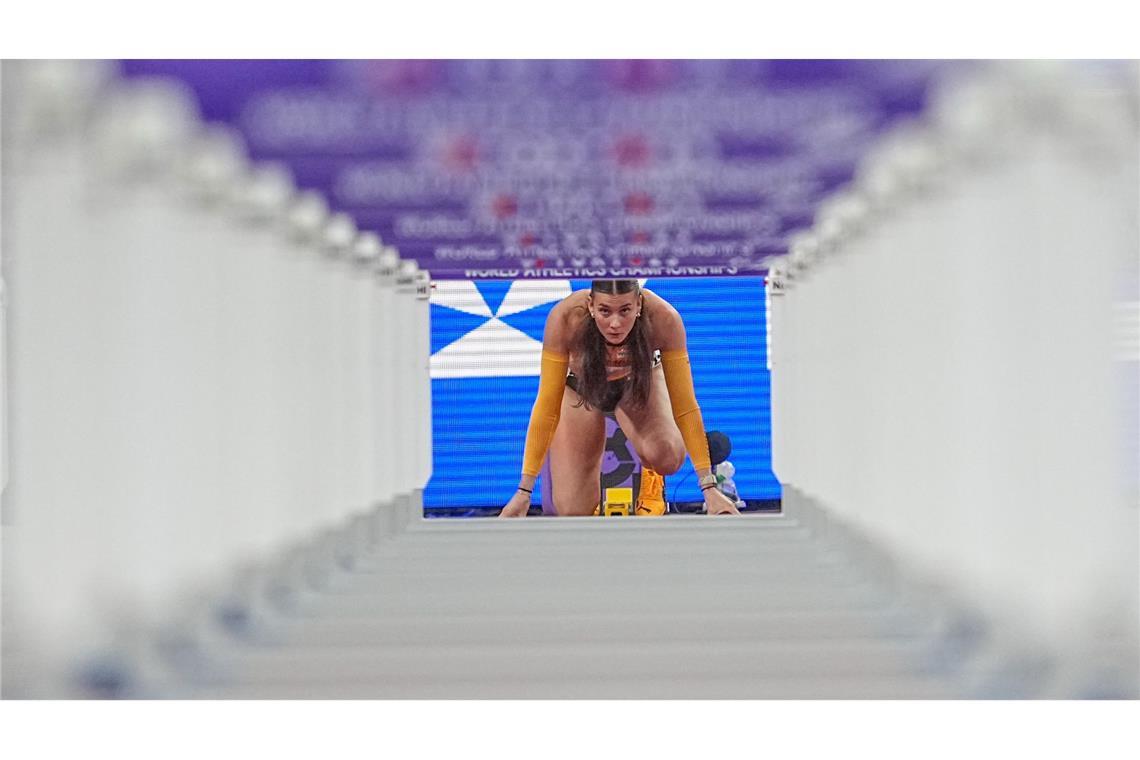 Bilder des Tages Tokio: Sandrina Sprengel startet bei der Leichtathletik-WM für Deutschland im 100m Hürden-Siebenkampf